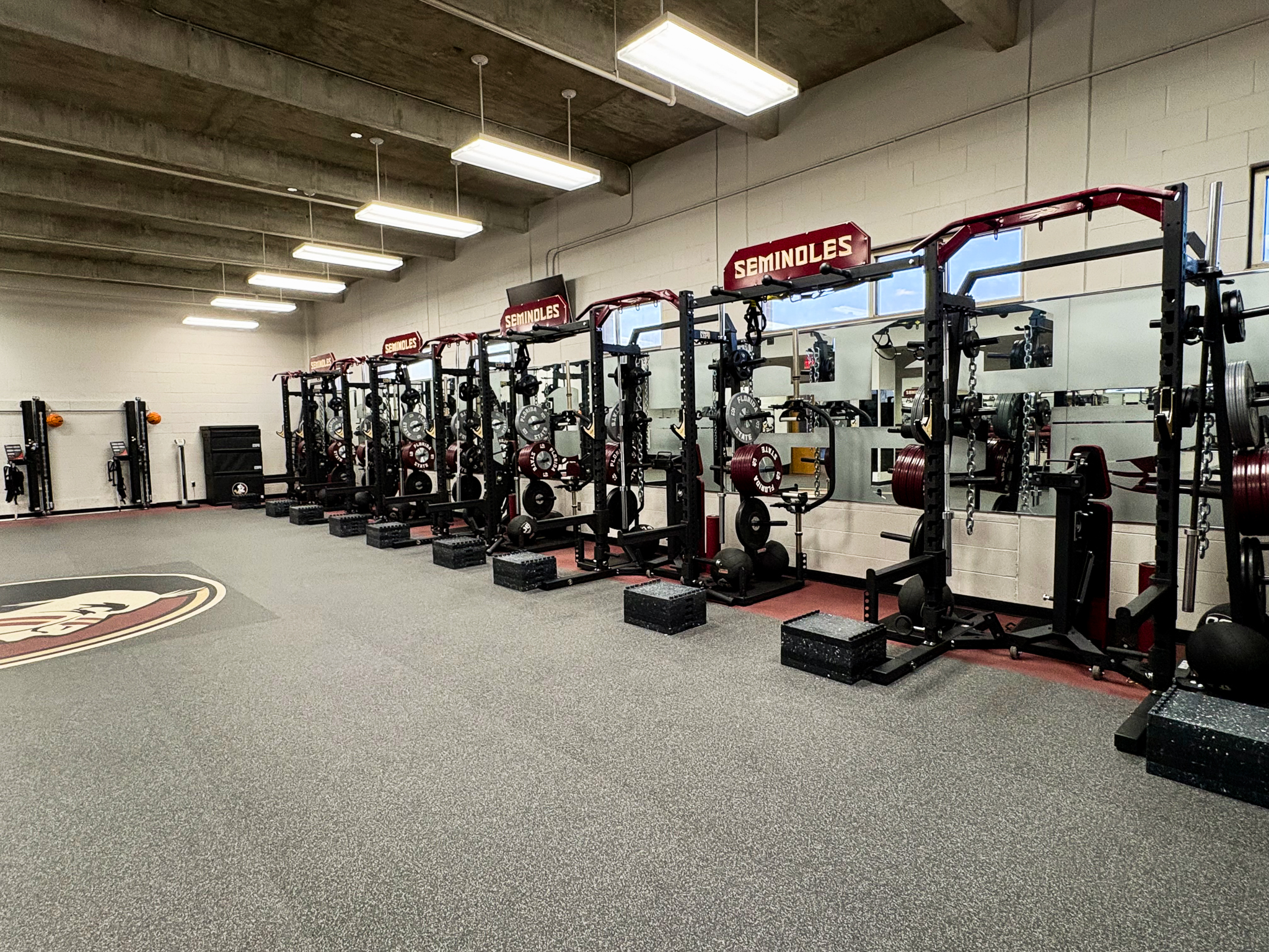Florida State University Basketball Strength Center custom weight room